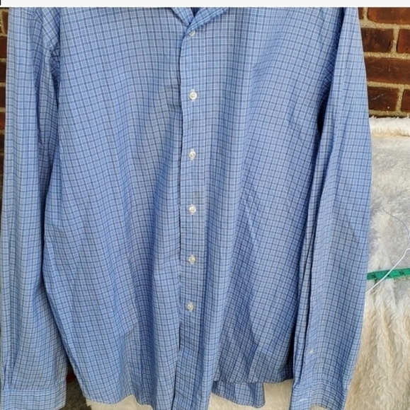 Ralph Lauren Blue Plaid button down XXL - Picture 6 of 8